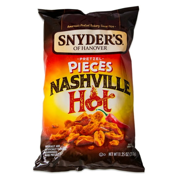 Snyder's Nashville Hot Pretzel Pieces - Fiery Hot and Crunchy Pretzel Pieces - 1, 11.25oz Bag