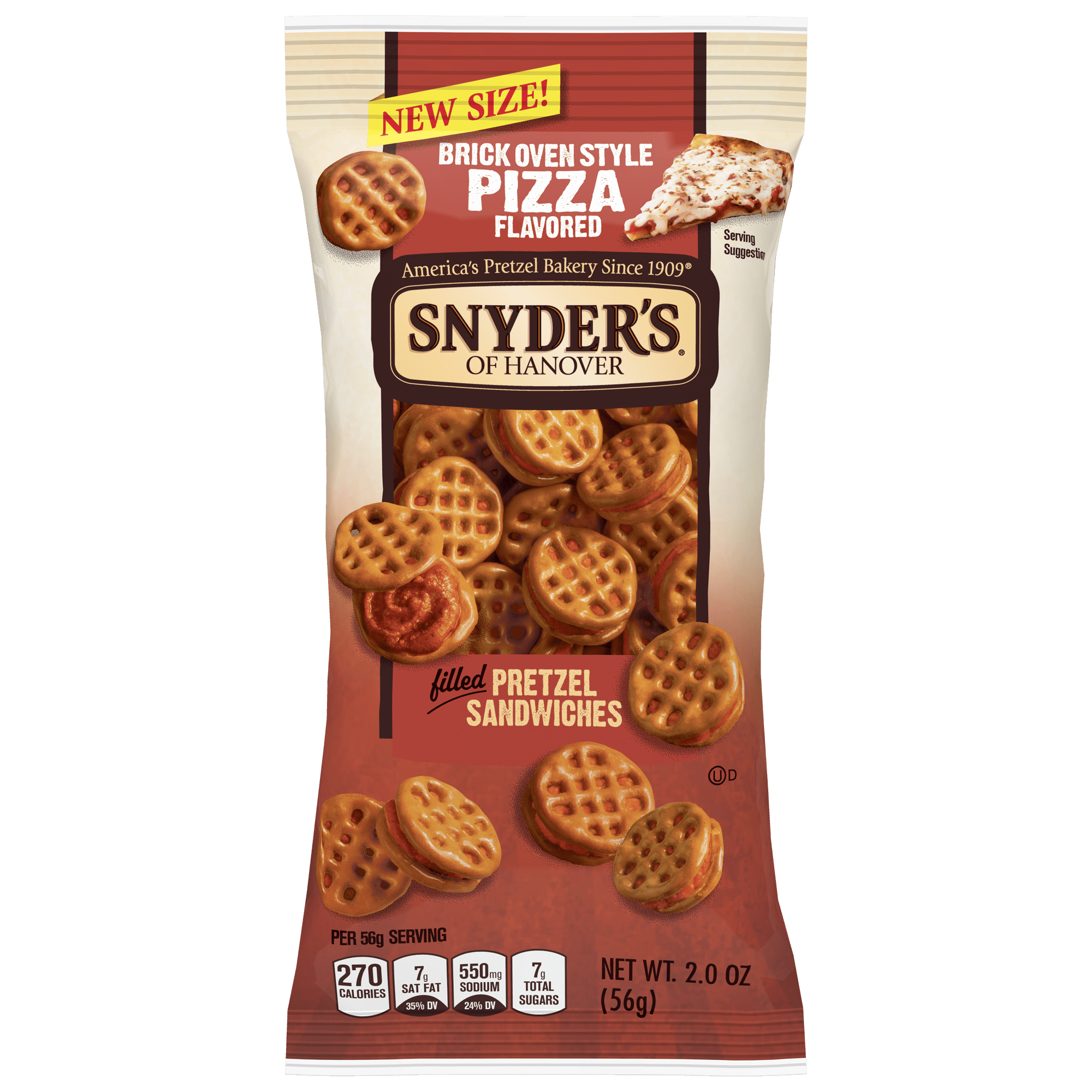Snyder's of Hanover Brick Oven Style Pizza Pretzel Sandwiches, 2 oz. (6 Ct)