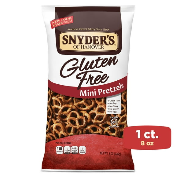 Snyder's of Hanover, Gluten Free Mini Pretzels, 8 oz Bag