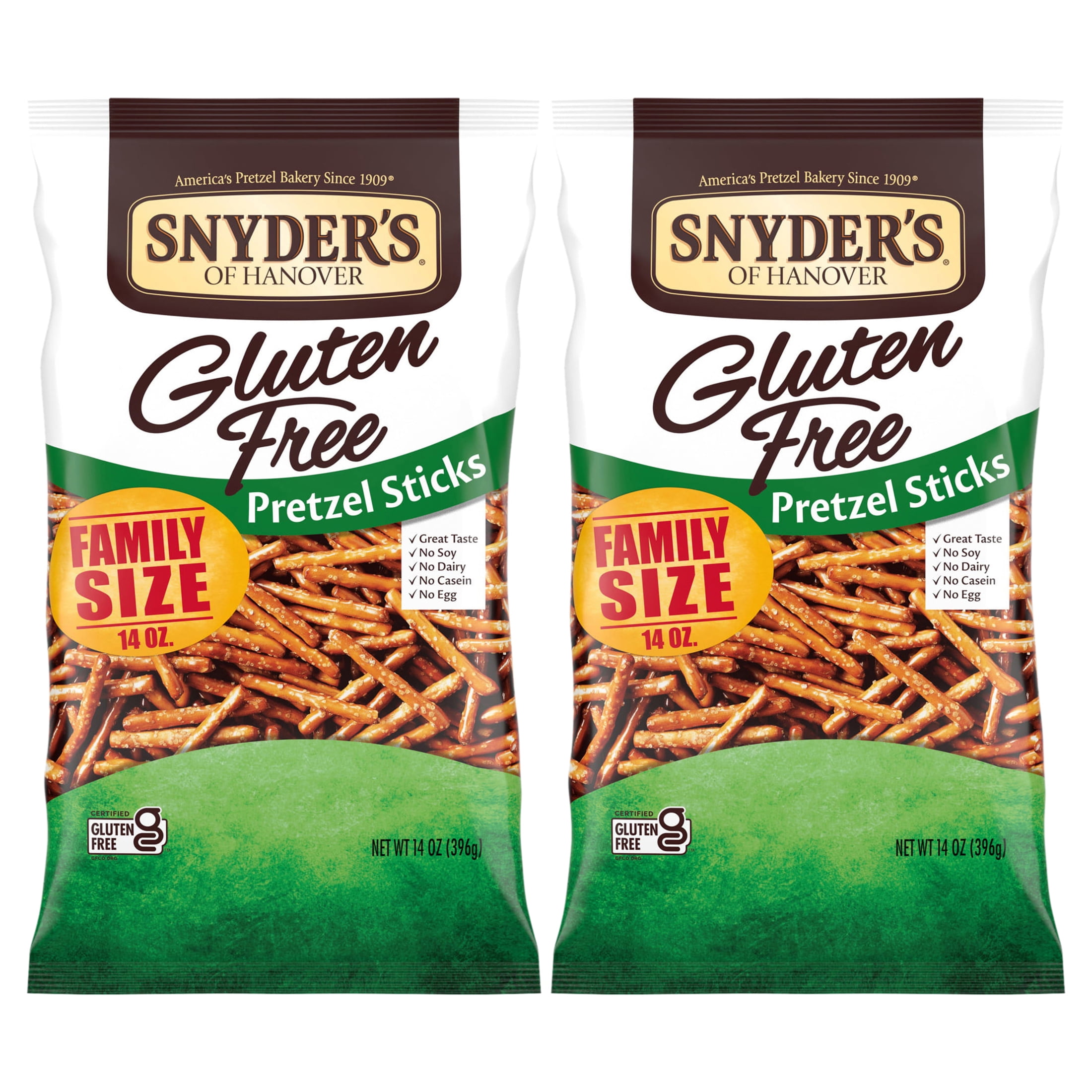 (2 pack) Snyder's of Hanover Gluten Free Pretzel Sticks, 14 oz