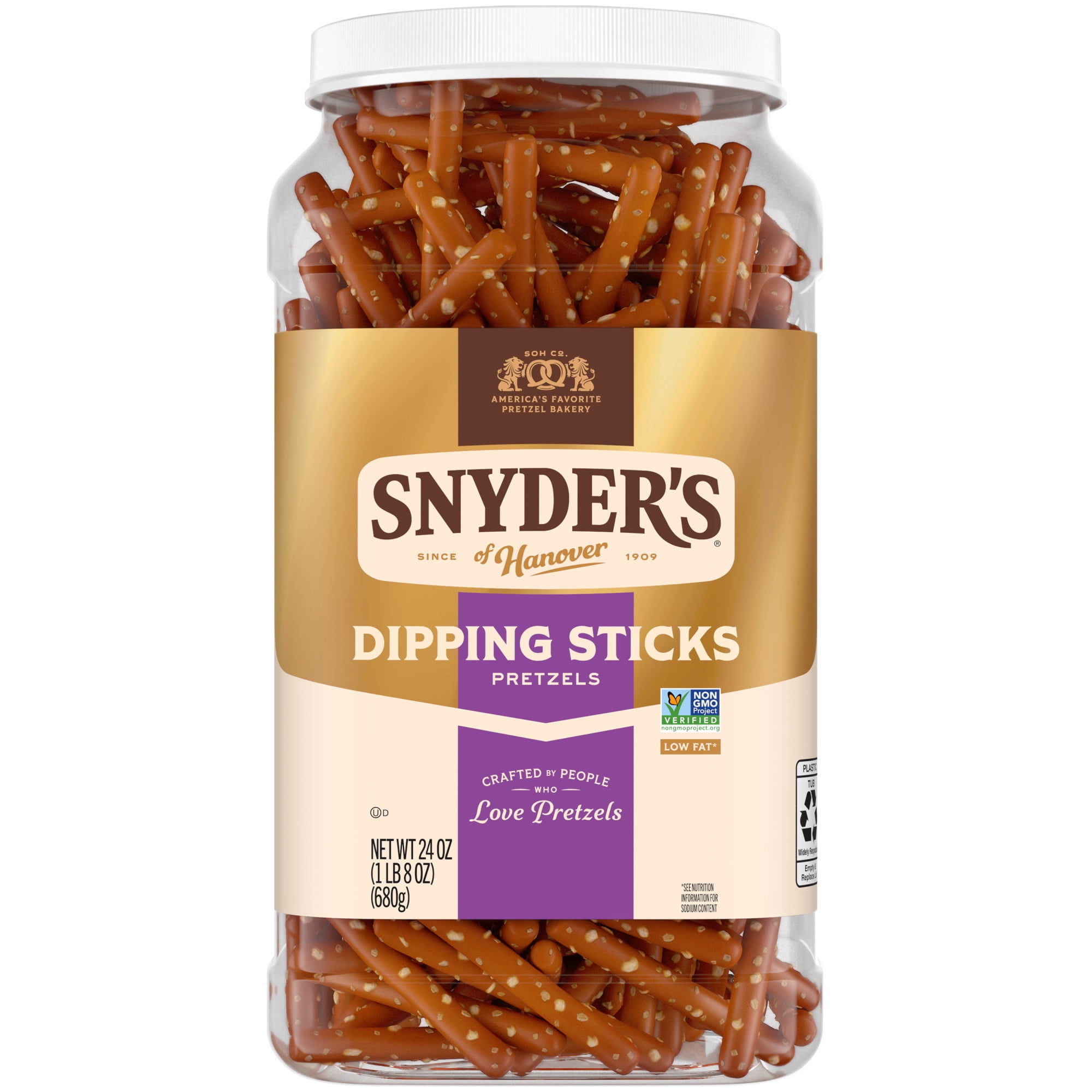Snyder's of Hanover, Pretzel Dipping Sticks, 24 oz Canister