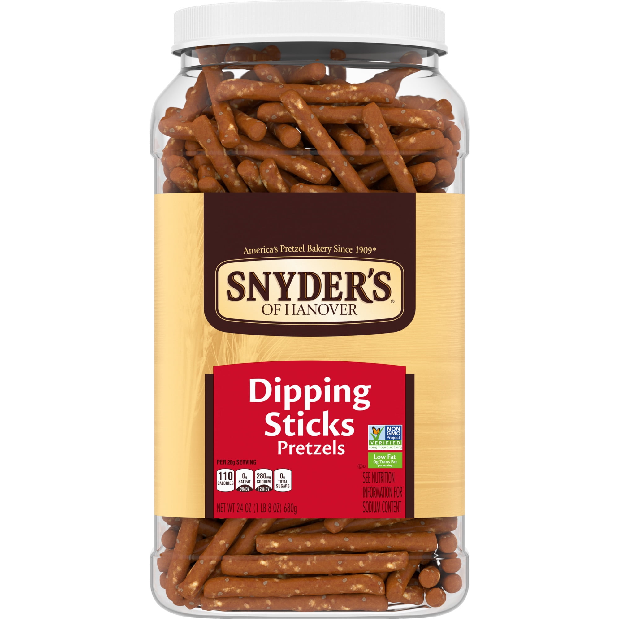 Snyder's of Hanover, Pretzel Dipping Sticks, 24 oz Canister