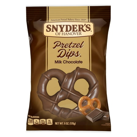 Snyder's of Hanover Pretzel Dips Made with Milk Chocolate, 4-Pack 6 oz. Bag