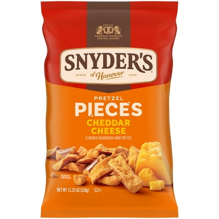 Snyder's of Hanover Cheddar Cheese Flavored Pretzel Pieces, 11.25 oz Bag