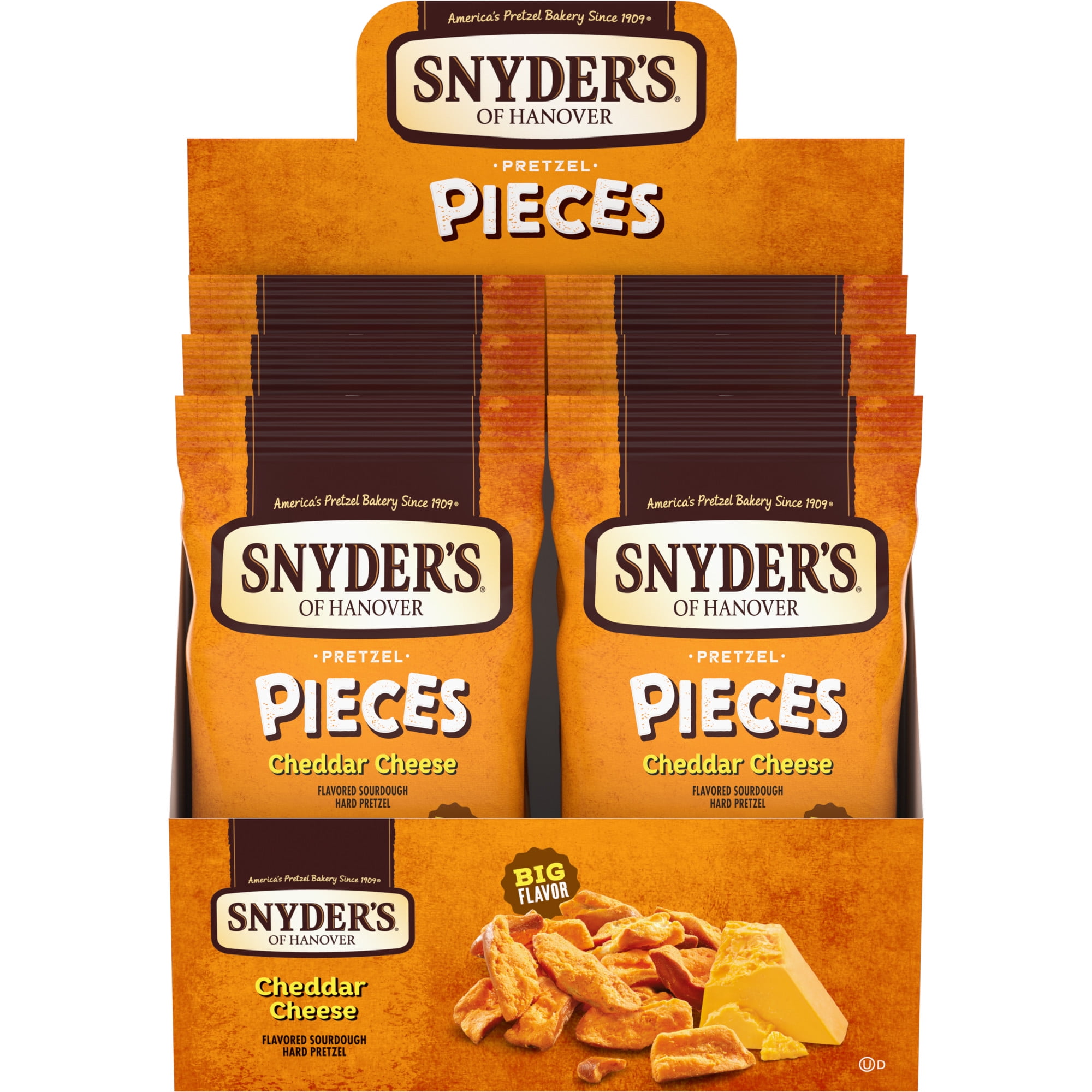 Snyder's of Hanover Pretzel Pieces, Cheddar Cheese, 3.25 oz, 6 Ct