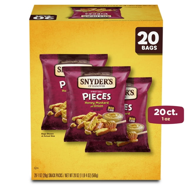Snyder's of Hanover Pretzel Pieces, Honey Mustard and Onion, 1 oz Snack