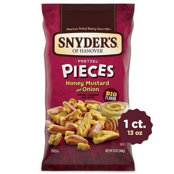 Snyder's of Hanover Pretzel Pieces, Honey Mustard and Onion, 13 oz