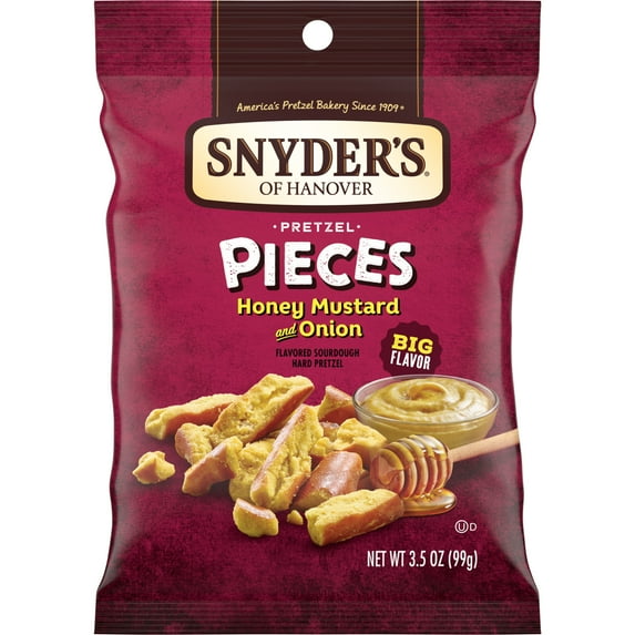 Snyder's of Hanover Honey Mustard & Onion Flavored Pretzel Pieces, 3.5 oz