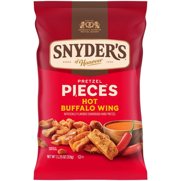 Snyder's of Hanover Hot Buffalo Wing Flavored Pretzel Pieces, 11.25 oz Bag