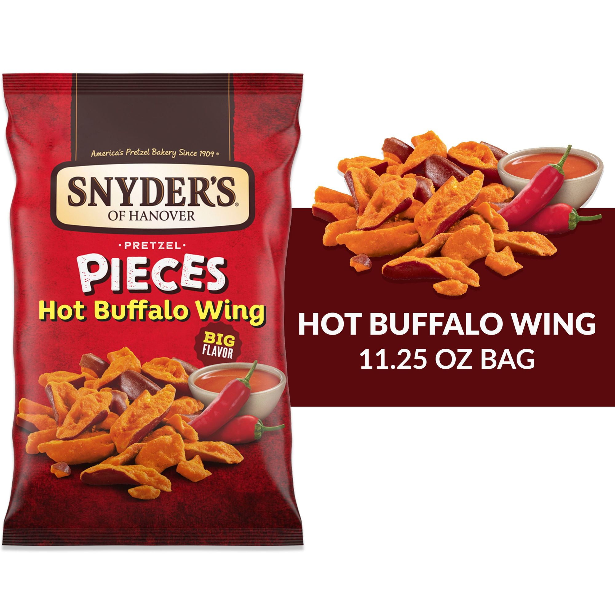 Snyder's of Hanover Pretzel Pieces, Hot Buffalo Wing, 11.25 oz - Walmart.com