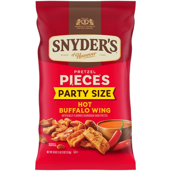 Snyder's of Hanover Hot Buffalo Wing Flavored Pretzel Pieces, 18 oz Bag