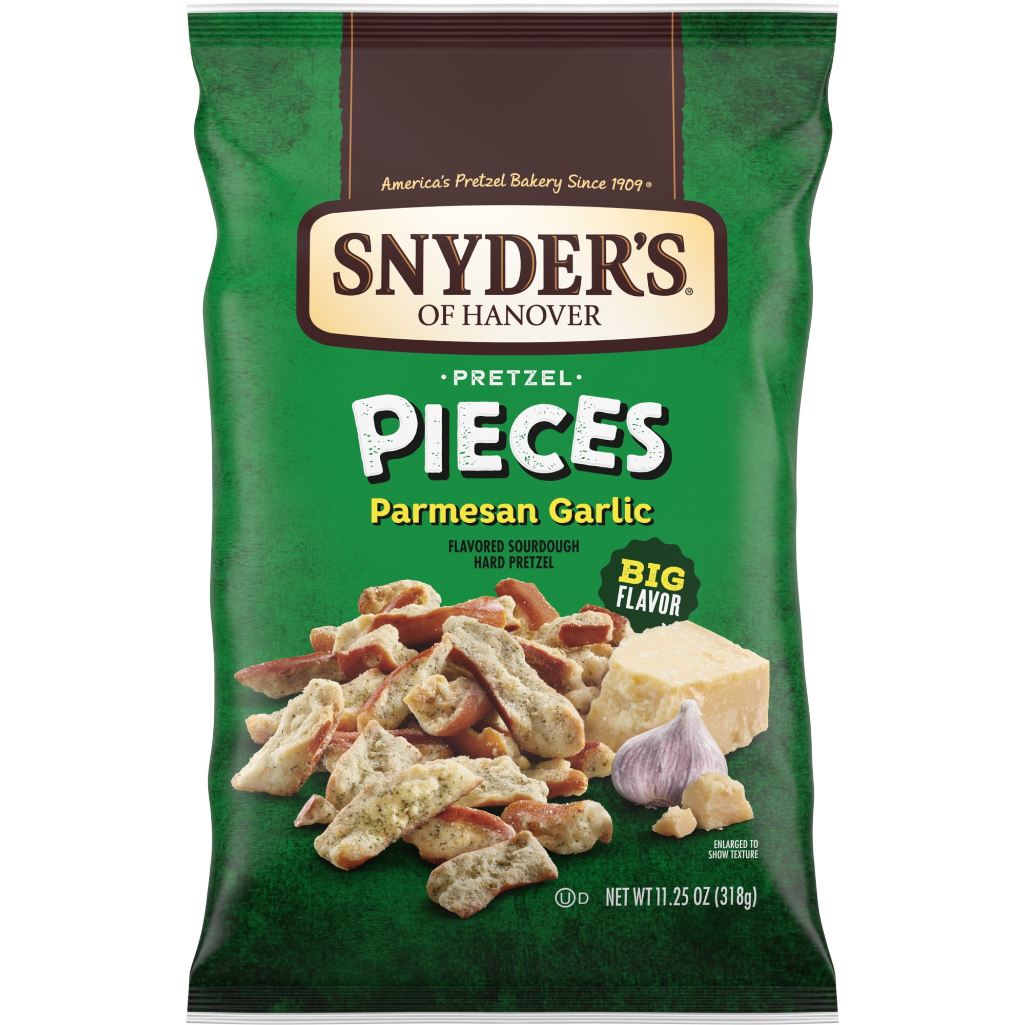 Snyder's of Hanover Parmesan Garlic Flavored Pretzel Pieces, 11.25 oz Bag