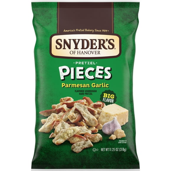 Snyder's of Hanover Parmesan Garlic Flavored Pretzel Pieces, 11.25 oz Bag