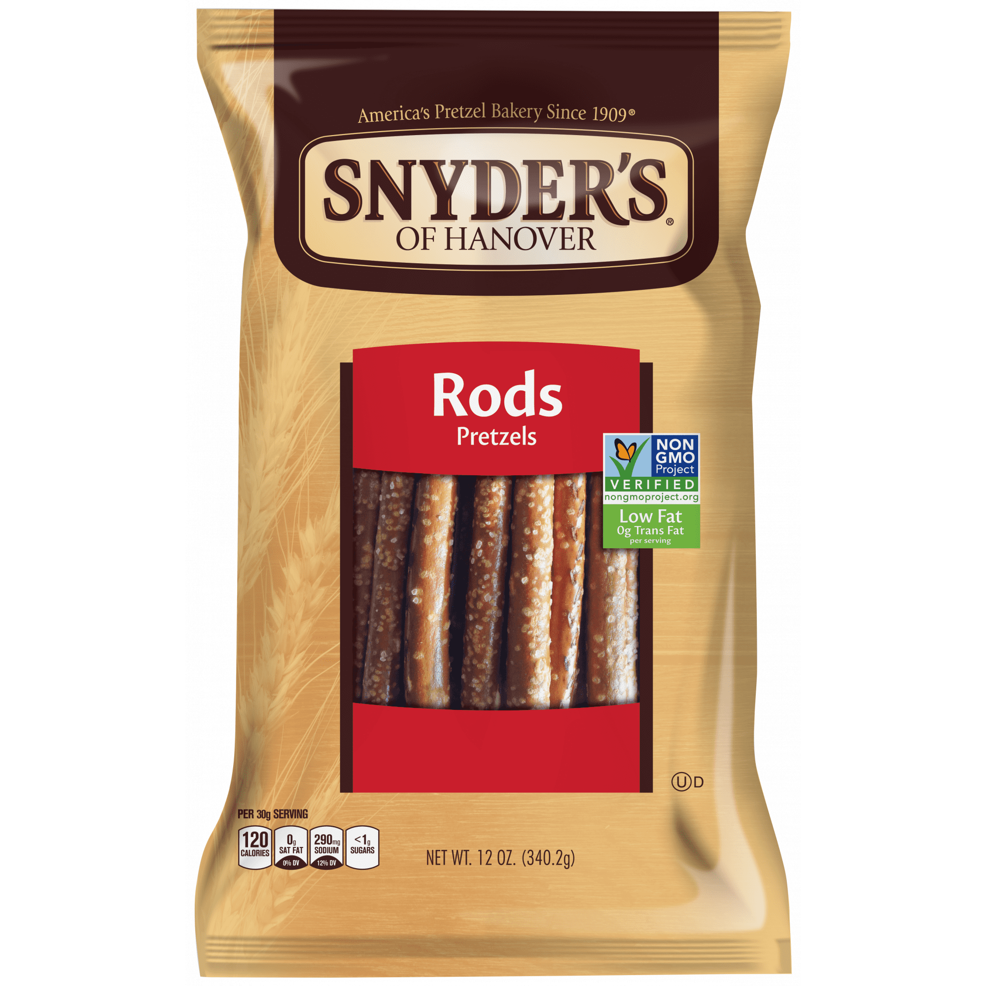 Syder Pretzel Rods Snyder's of Hanover, Pretzel Rods, 12 oz Bag - Walmart.com