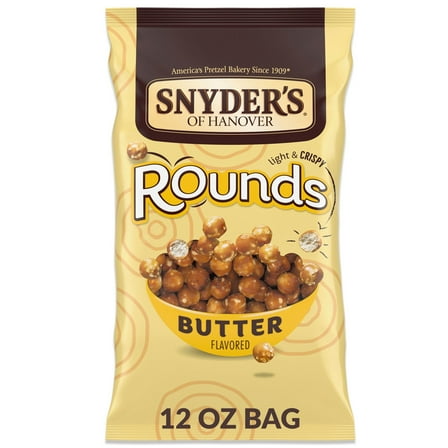 Snyder's of Hanover Butter Flavored Rounds Mini Pretzel Balls, 12 oz Bag