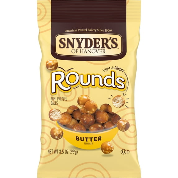 Snyder's of Hanover Pretzels, Butter Rounds, 3.5 oz