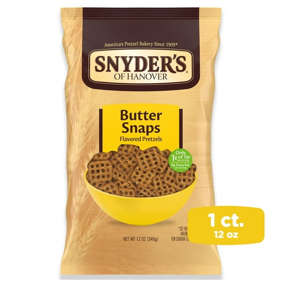 Snyder's of Hanover Pretzels, Butter Snaps, 12 oz (Pack of 3)
