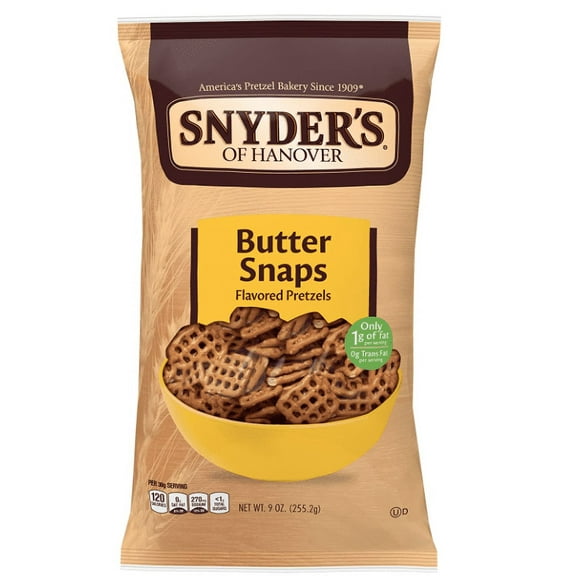 Snyder's of Hanover Pretzels, Butter Snaps, 9 Ounce (Pack of 12)