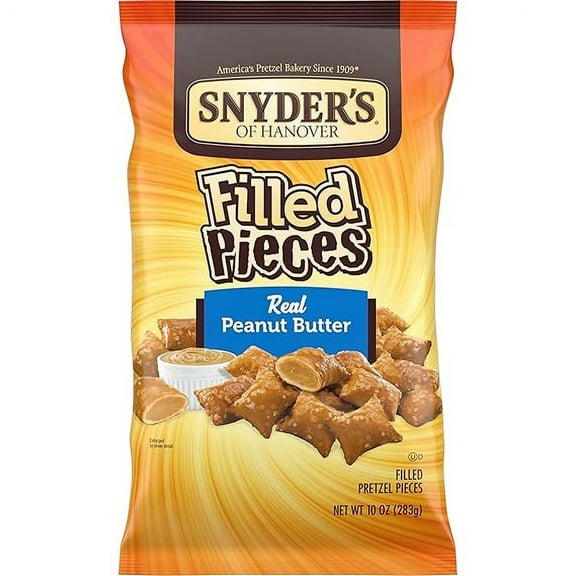 Snyder's of Hanover Pretzels GP27Pieces, Peanut Butter Filled, 10 Ounce Bag
