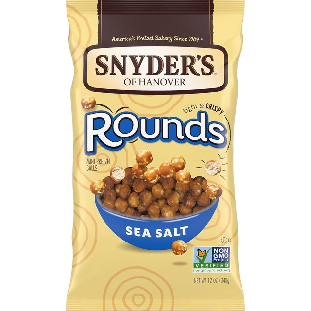 Snyder's of Hanover Pretzels, Rounds, Sea Salt, 12 Oz