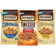 Snyder's of Hanover Seasoned Pretzel Twists & Pretzel Rounds Variety 3-Pack