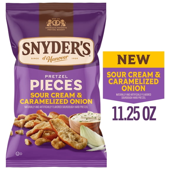 Snyder's of Hanover Sour Cream & Caramelized Onion Pretzels, 11.25 oz Bag