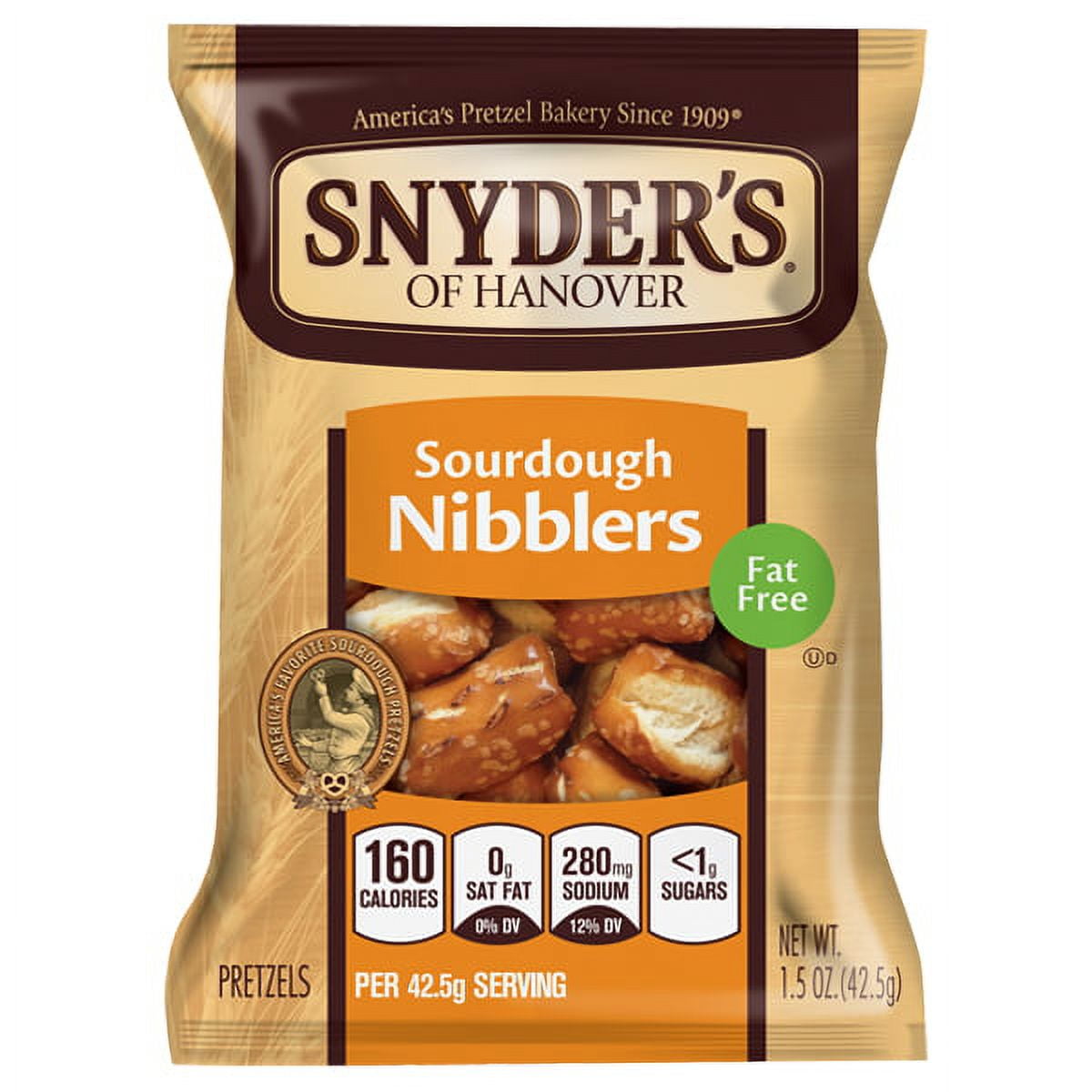 Snyder's of Hanover Sourdough Nibblers Pretzels 1.5 oz Bags - Pack of ...