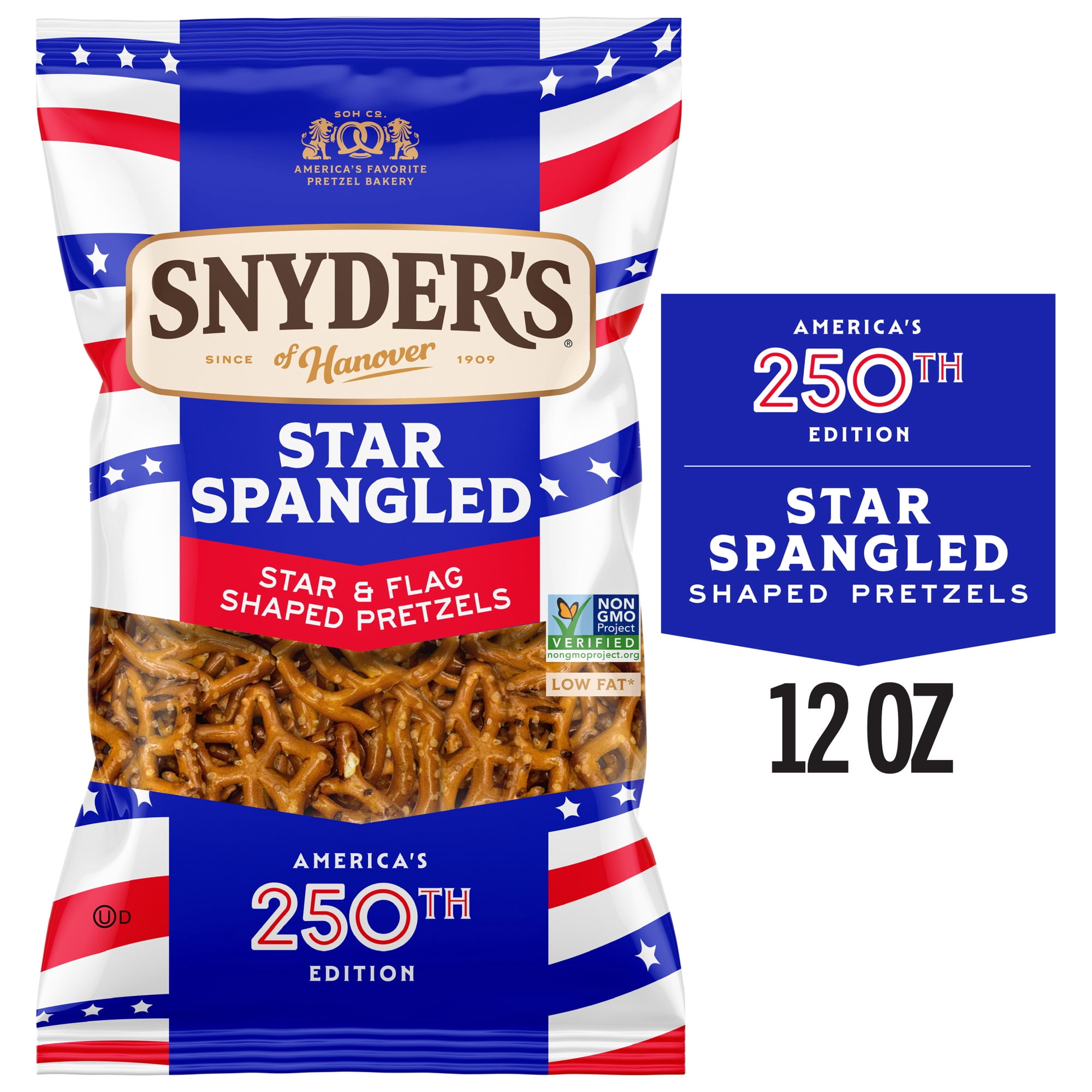 Snyder's of Hanover Star Spangled Pretzels, 12 oz Bag