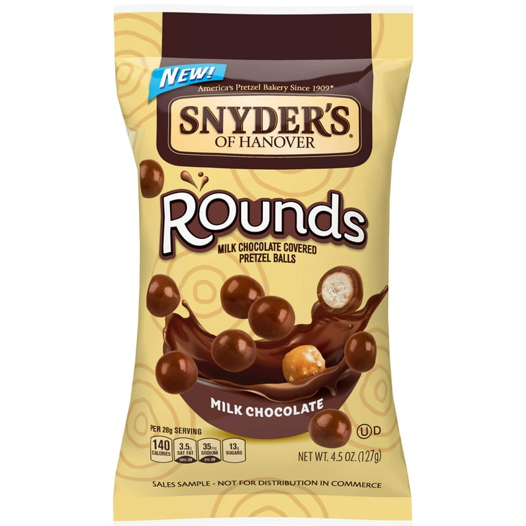 Snyders of Hanover Rounds Milk Chocolate Pretzel Ball, 3.5 Ounce -- 8 per  Case.