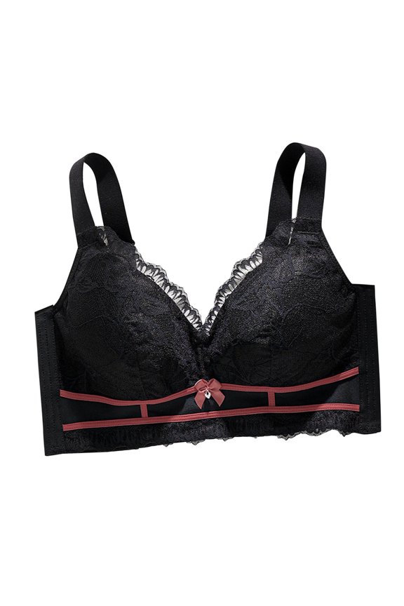 Women's Plus Size Ultra-Thin Bras Solid Color Breast Collection Sagging Daily Bra
