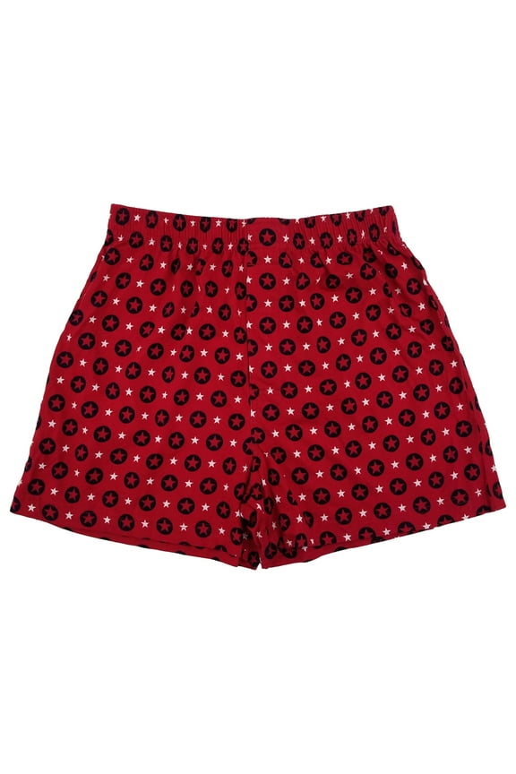 Mens Red Fourth of July Star Print Underwear Boxers Boxer Shorts Large