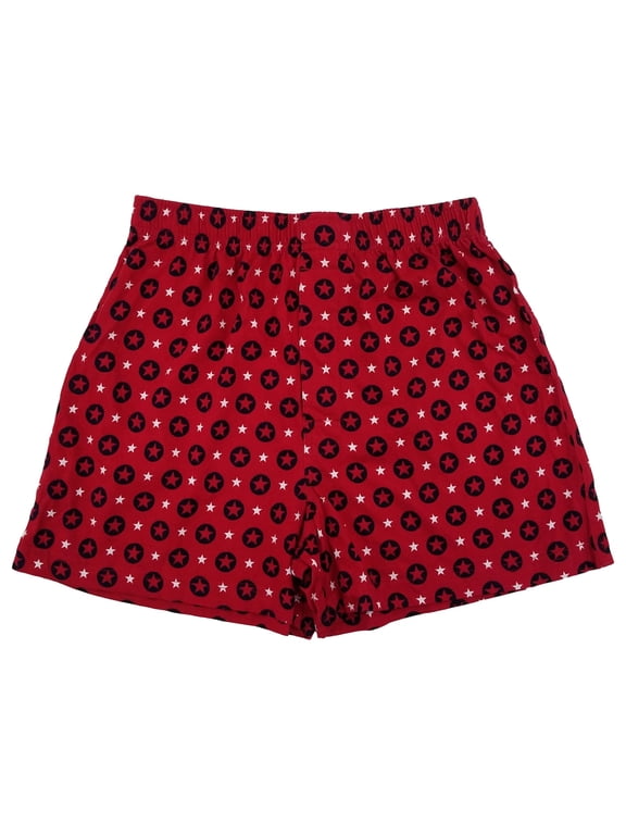 Mens Red Fourth of July Star Print Underwear Boxers Boxer Shorts Medium