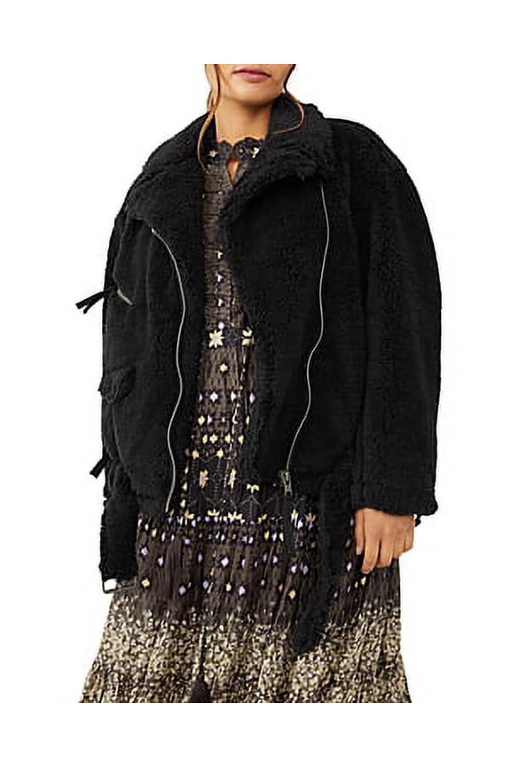 So Cozy Slouchy Moto Jacket In Black
