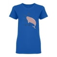thumbnail image 1 of So Cute Narwhal Shaped T-Shirt Women -Image by Shutterstock, Female XX-Large, 1 of 2