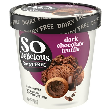 So Delicious Dairy Free Dark Chocolate Truffle Cashew Milk Frozen Dessert, 1 Pint