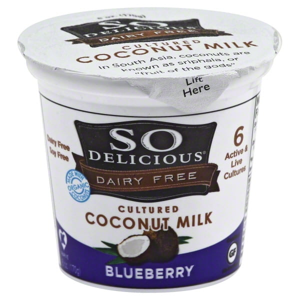So Delicious Dairy Free Cultured Coconut Milk Blueberry, 6 Oz.