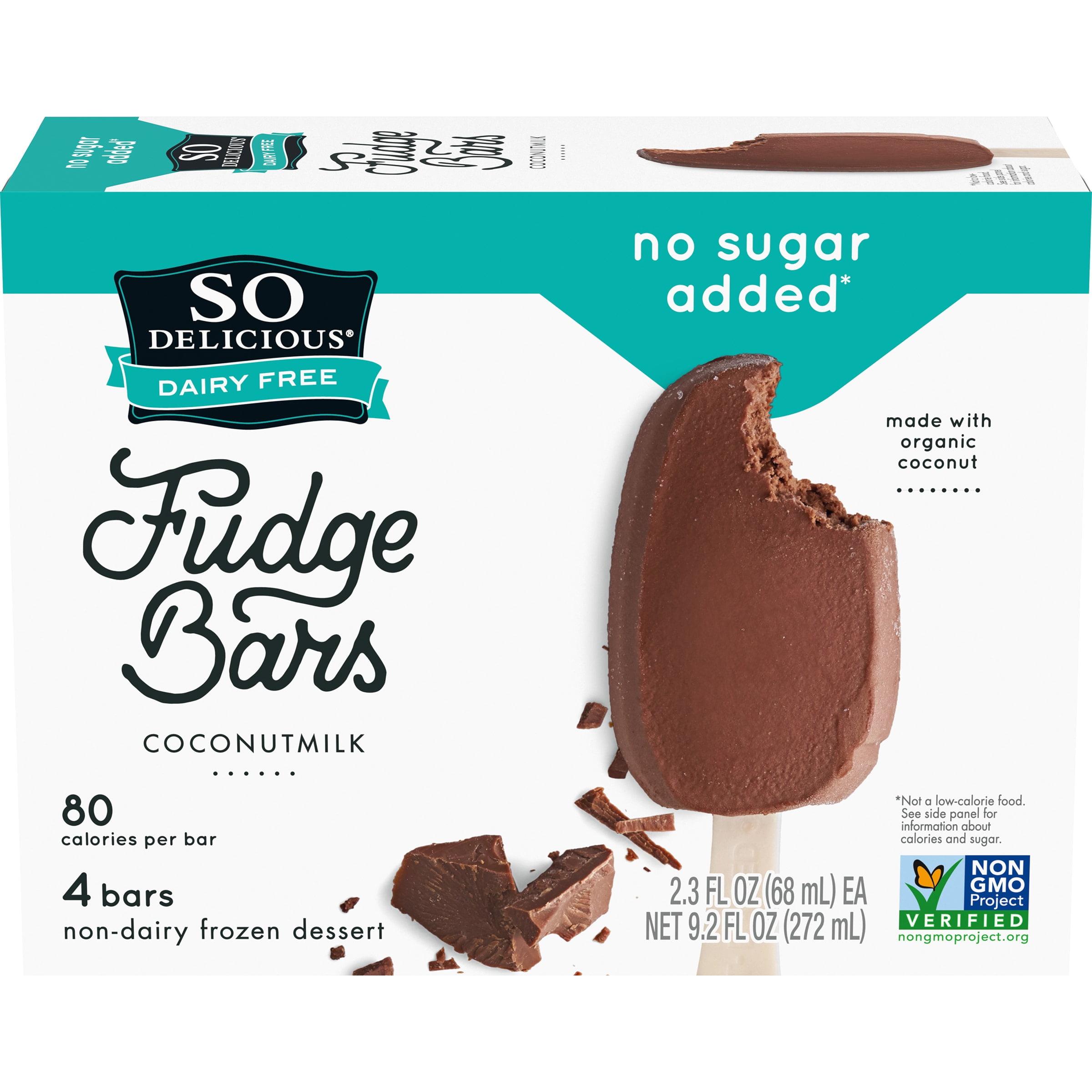 So Delicious Dairy Free No Sugar Added Fudge Coconut Milk Frozen