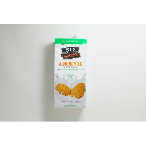 So Delicious Dairy Free Shelf-Stable Almond Milk, Unsweetened, Vegan, Non-GMO Project Verified, 1 Quart
