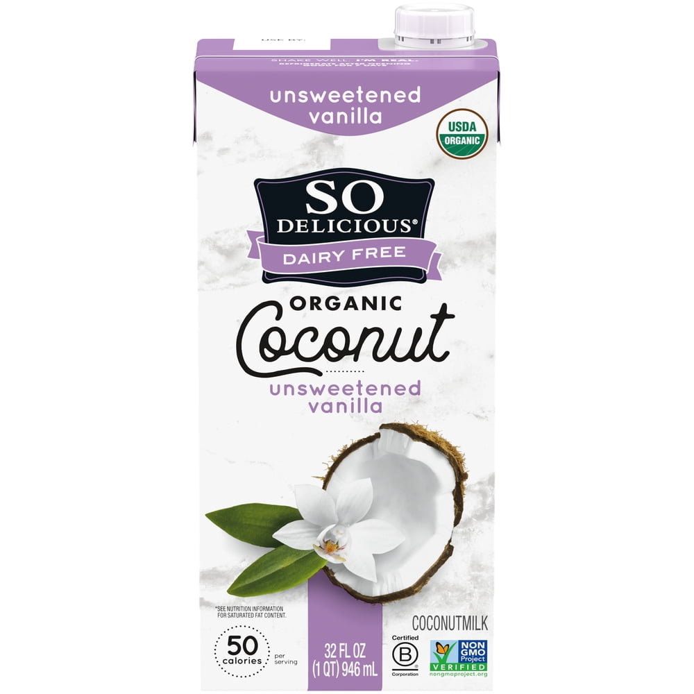 So Delicious Dairy Free Shelf-Stable Unsweetened Vanilla Coconutmilk, 1 Quart