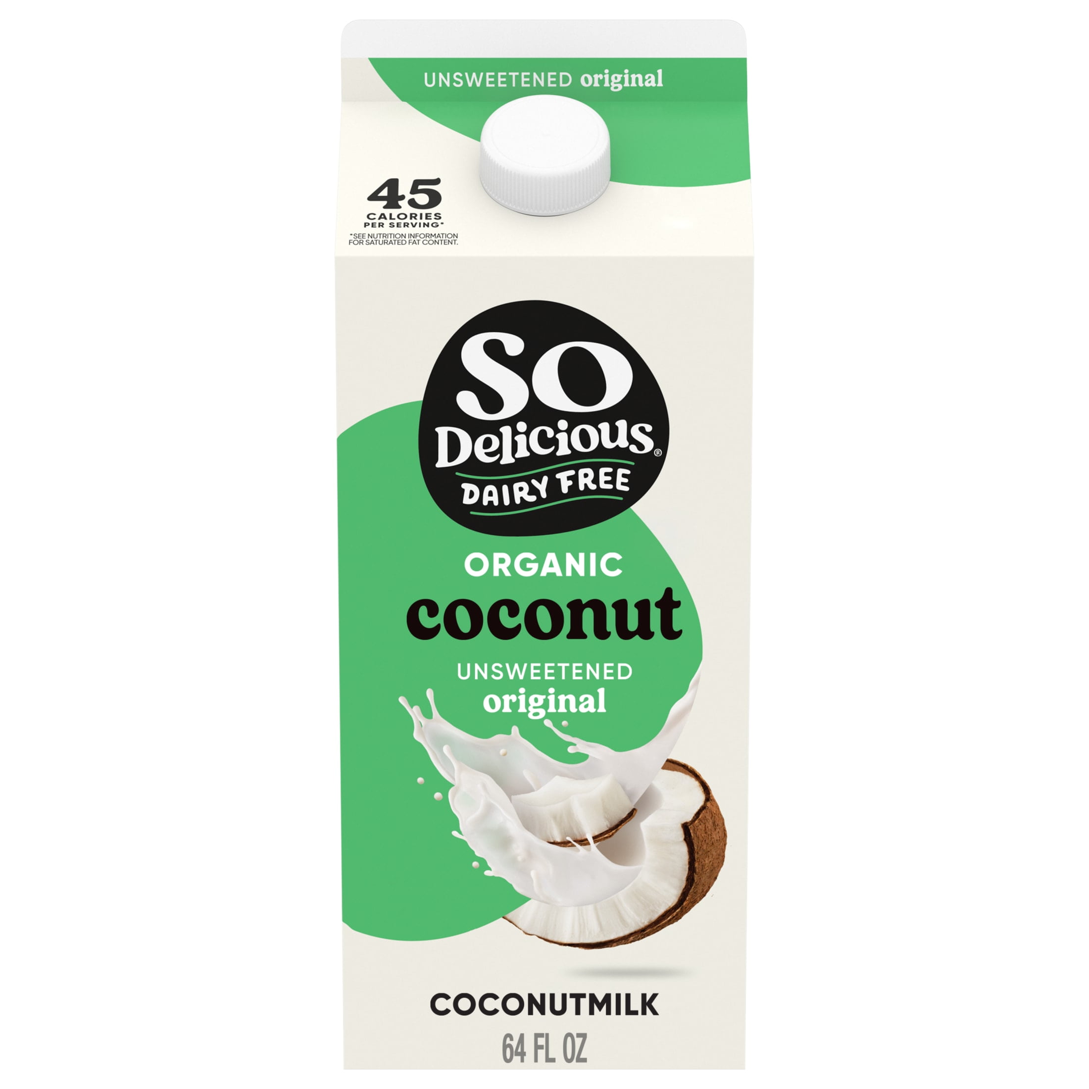 So Delicious Dairy Free Unsweetened Coconut Milk, Half Gallon