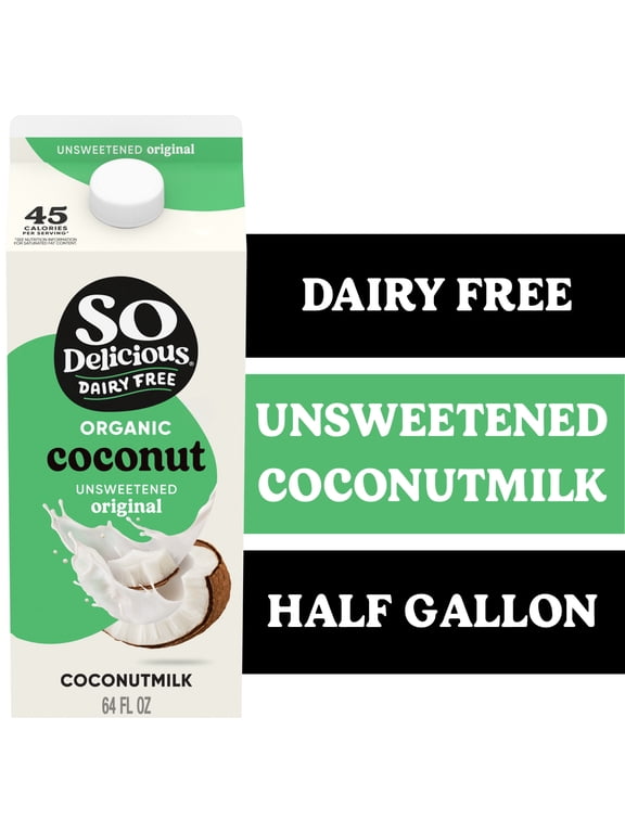 Dairy Free Unsweetened Original Organic Coconutmilk, 64 fl oz Carton