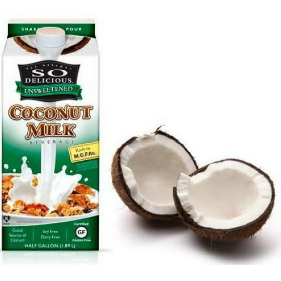 So Delicious Unsweetened Coconut Milk, 0.5 Gallon -- 6 per case
