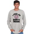 thumbnail image 1 of So Empty Inside Donut Sweet Tooth Plus Size Long Sleeve Graphic Tee Shirt Brisco Brands 2X, 1 of 5