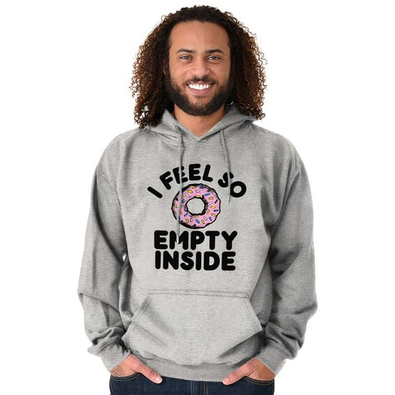 So Empty Inside Donut Sweet Tooth Unisex Plus Fleece Graphic Hoodie Brisco Brands 3X