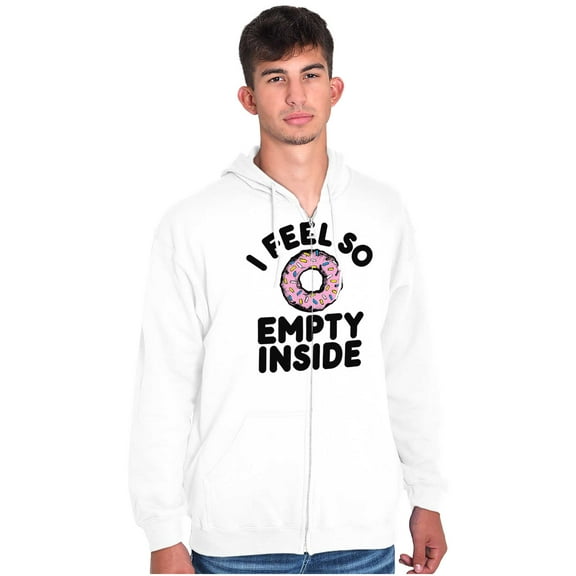 So Empty Inside Donut Sweet Tooth Zip Up Hoodie Men's Women's Brisco Brands M