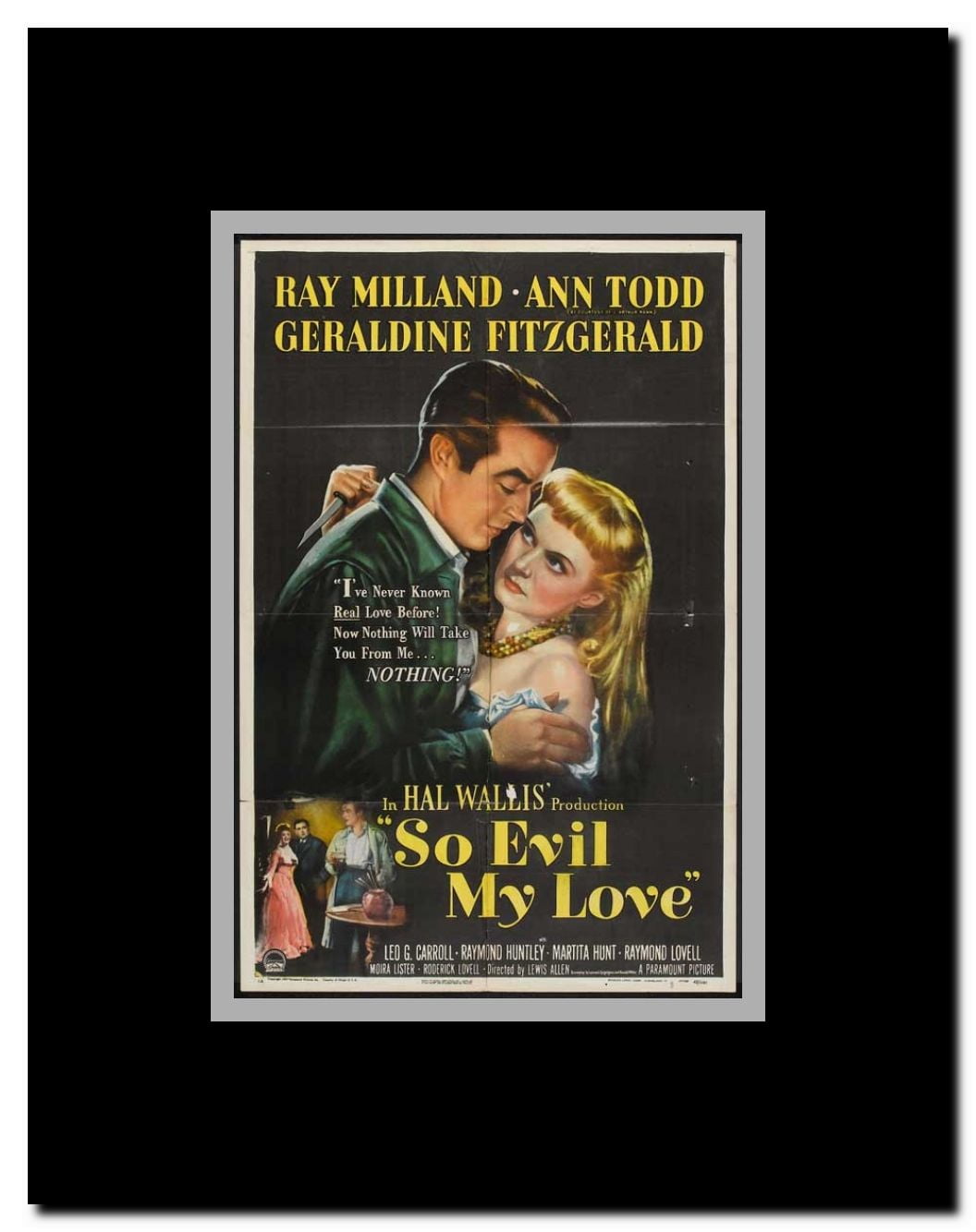 So Evil My Love Framed Movie Poster
