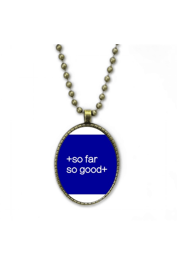 So Far So Good Smooth Going Necklace Vintage Chain Bead Pendant Jewelry Collection