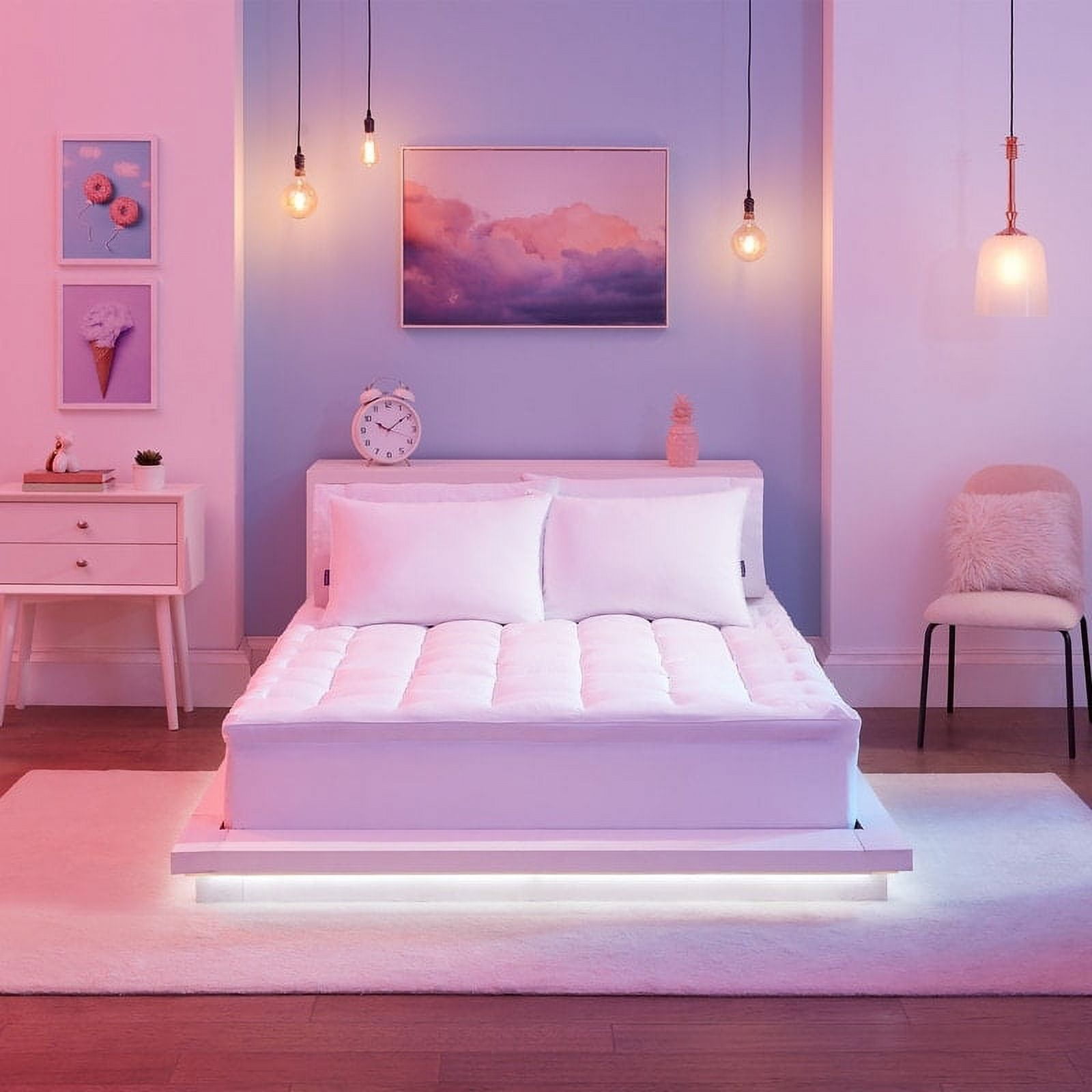 So Fluffy 300TC Mattress Topper - White Twin