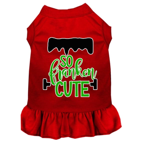Halloween Pet Dog Cat Dress Screen Printed, "So Franken Cute"