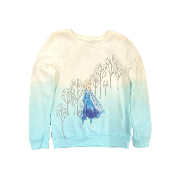 So Girls Fleece Fluffy Furry Blue Unicorn Sequin Pullover Sweatshirt Top XL